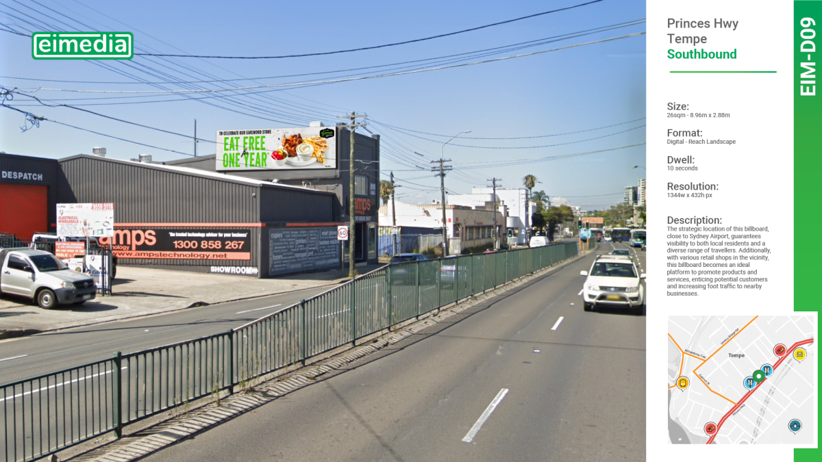 Digital Billboard - 819 Princes Hwy - Temp, NSW