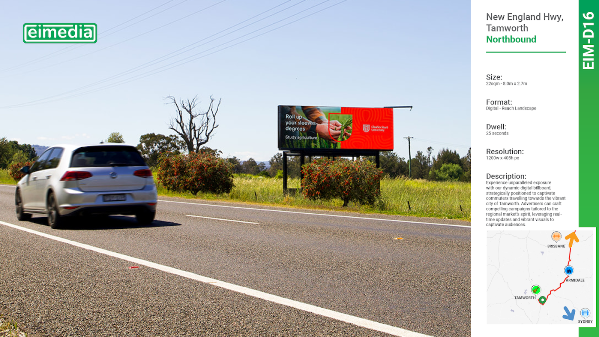 Digital Billboard | New England Hwy | Tamworth - Northbound