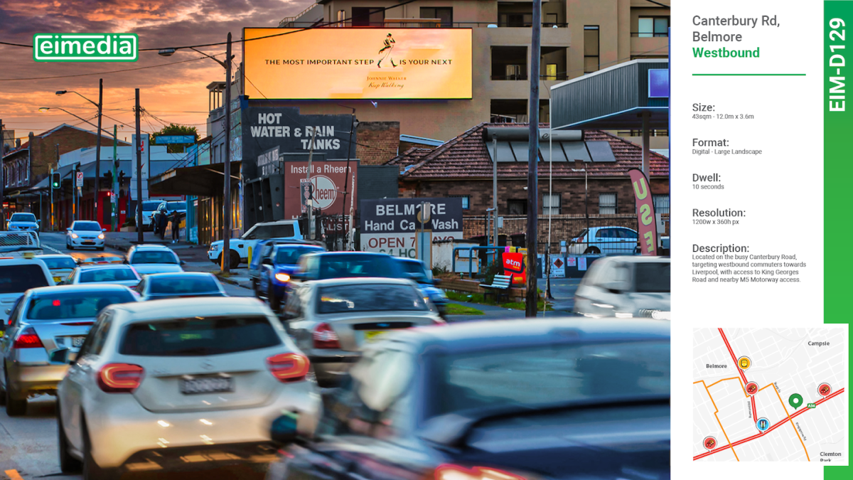 Digital Billboard | Canterbury Rd | Belmore Westbound