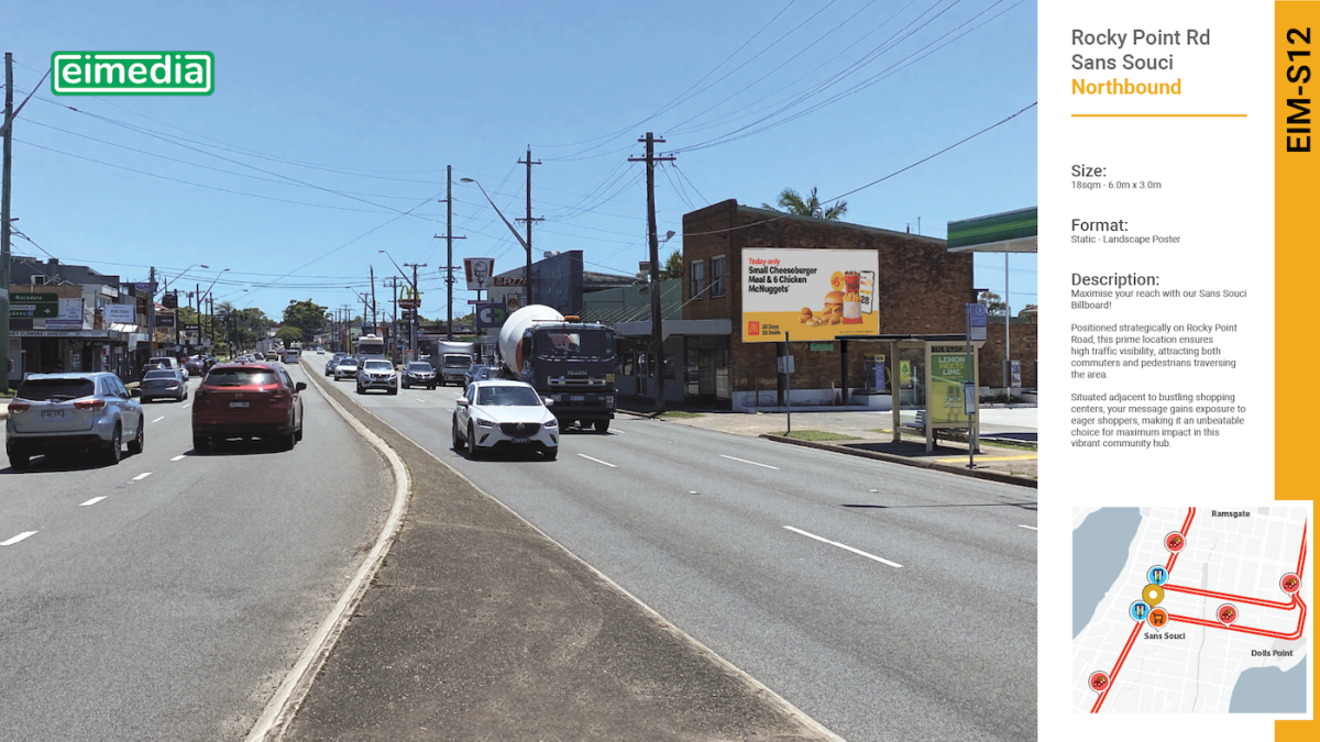 Static Billboard | Rocky Point Rd | Sans Souci - Northbound