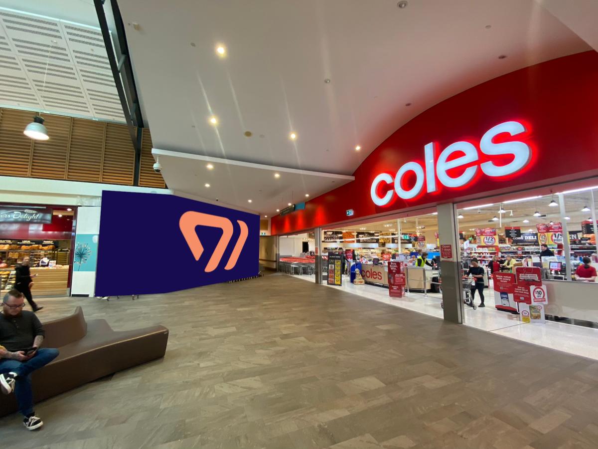 Sign facing Coles Entrance